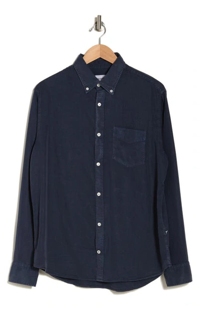 Shop Nn07 Levon Slim Fit Button-down Shirt In Navy Blue