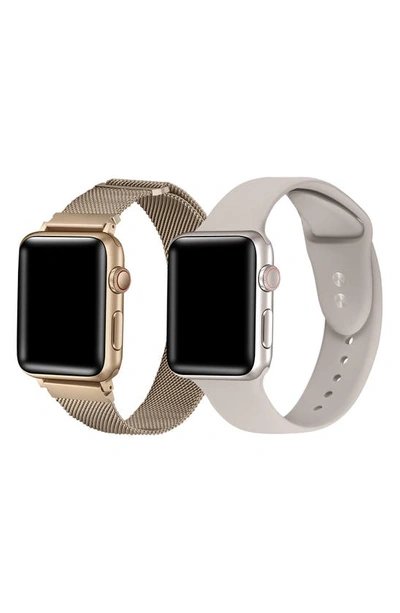 Shop The Posh Tech Assorted Infinity 2-pack Apple Watch® Watchbands In Grey Multi