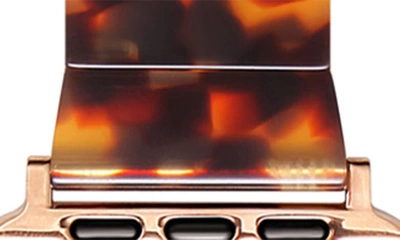 The Posh Tech 38mm Resin Link Apple Watch Band In Tortoise