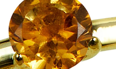 Shop Savvy Cie Jewels 18k Gold Vermeil Garnet March Birthstone Ring In Citrine - November