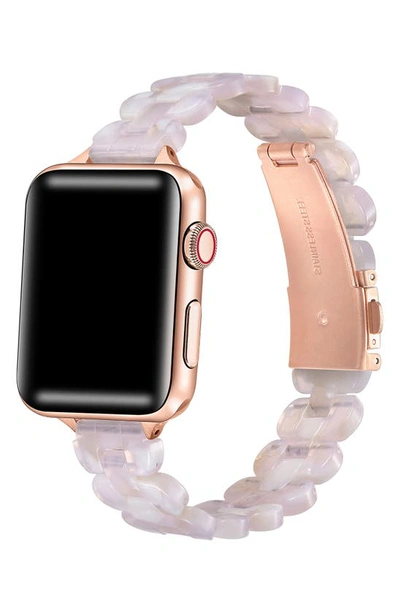 Shop The Posh Tech Elle Resin Link Apple Watch® Watchband In Blush Tortoise