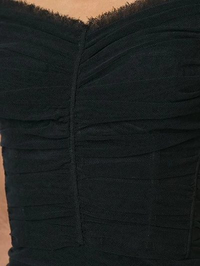 Shop Dolce & Gabbana Ruched Tulle Dress - Black