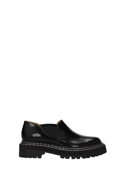 Shop Proenza Schouler Loafers Leather Black