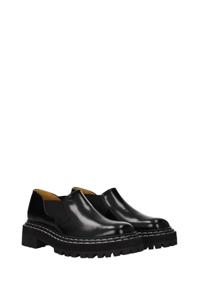 Shop Proenza Schouler Loafers Leather Black