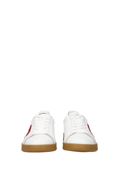Shop Dsquared2 Sneakers Boxer Leather White Red