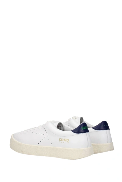 Shop Kenzo Sneakers Leather White Blue