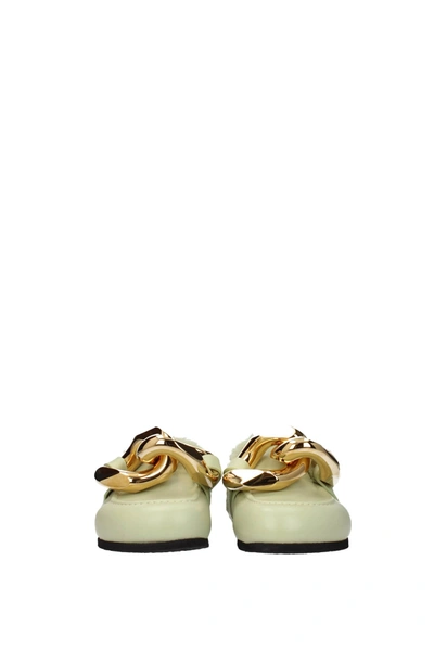 Shop Jw Anderson Slippers And Clogs Leather Green Light Green