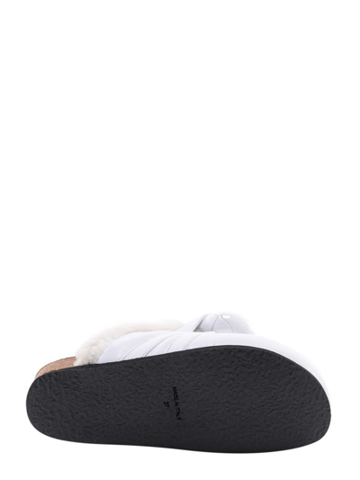 Jw Anderson J.w. Anderson Leather Chain Mules With Shearling Lining In White