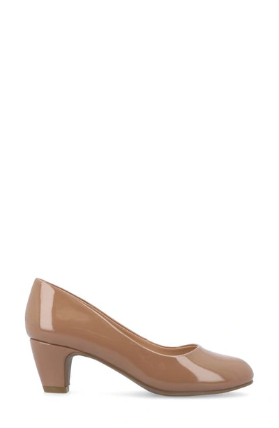 Journee Collection Journee Luu Pump In Patent/ Taupe