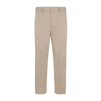 Shop Prada Rear Logo-patch Detail Pants In Nude &amp; Neutrals