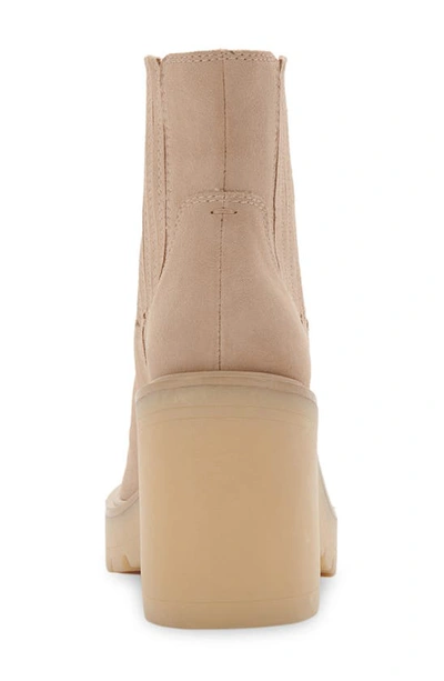 Dolce Vita Caster H2o Waterproof Lug Sole Platform Bootie In Dune Suede H2o