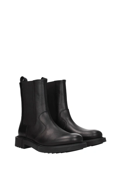Shop Ferragamo Ankle Boot Loreno Leather Black