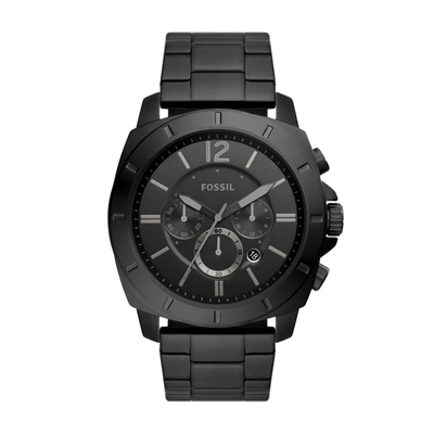 Shop Fossil Outlet Men's Privateer Chronograph, Black Stainless Steel Watch