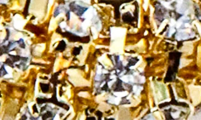 Panacea Crystal Encrusted Hoop Earrings In Gold