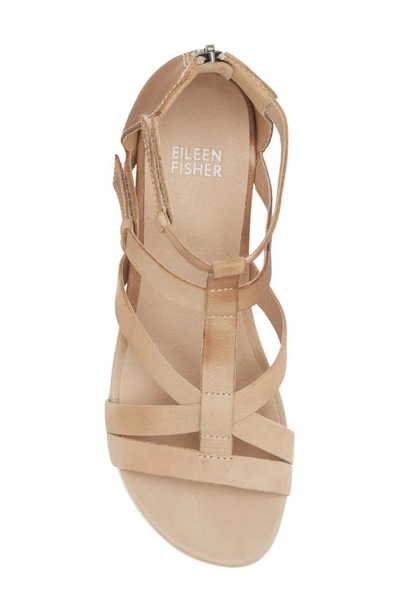 Shop Eileen Fisher Sola Platform Sandal In Khaki