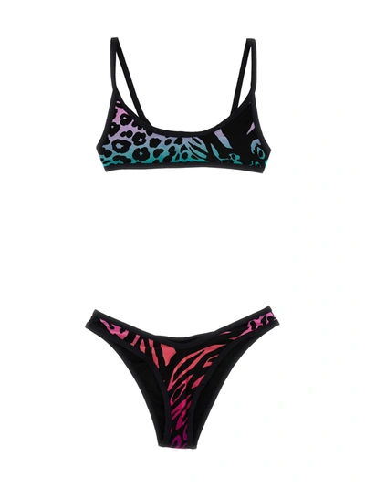 Shop Attico Animal Print Bikini Beachwear Multicolor