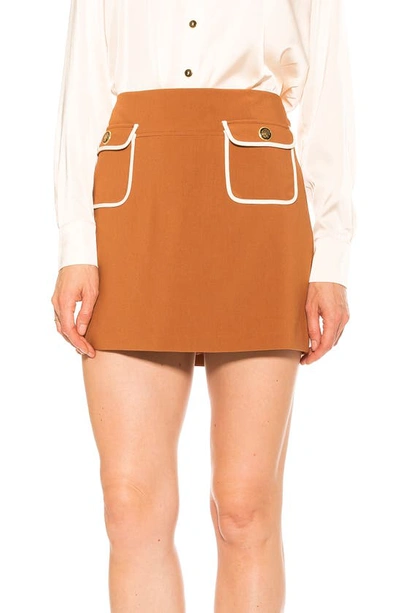 Shop Alexia Admor Mila Pocket Miniskirt In Camel