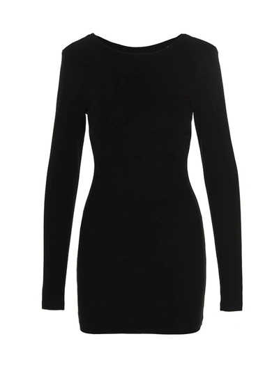 Shop Rotate Birger Christensen Rotate Logo Jersey Dress In Black