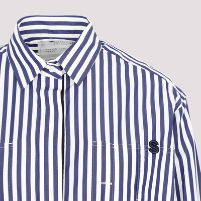 Sacai Thomas Mason S Cotton Poplin Shirt In White | ModeSens