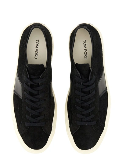 Shop Tom Ford Sneakers Top Low In Black