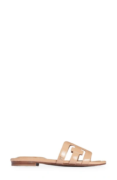 Sam Edelman Bay Cutout Slide Sandal In Almond Patent