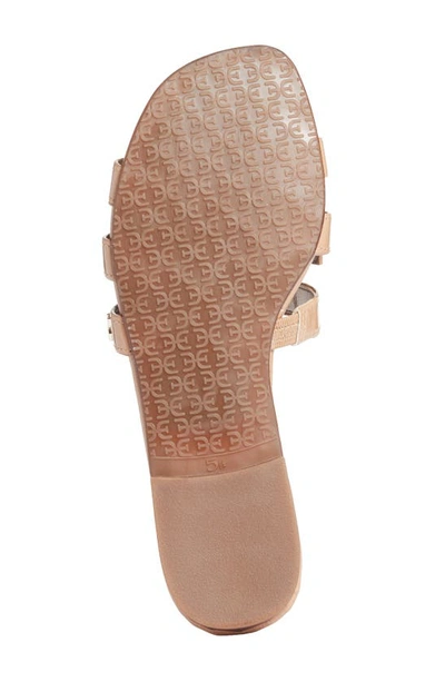 Shop Sam Edelman Bay Cutout Slide Sandal In Almond Patent