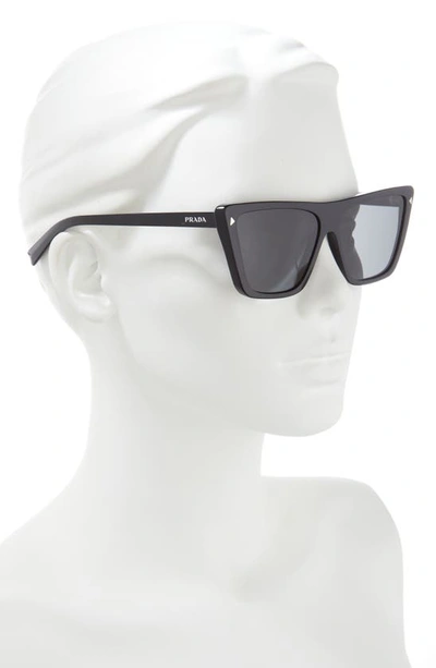 Shop Prada 56mm Butterfly Sunglasses In Black
