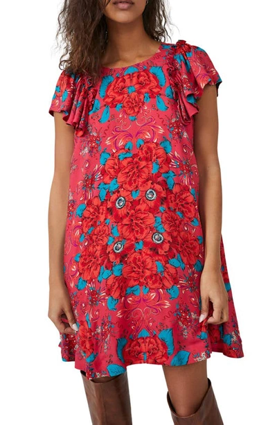 Shop Free People Yara Patterned Dress In Rose Combo