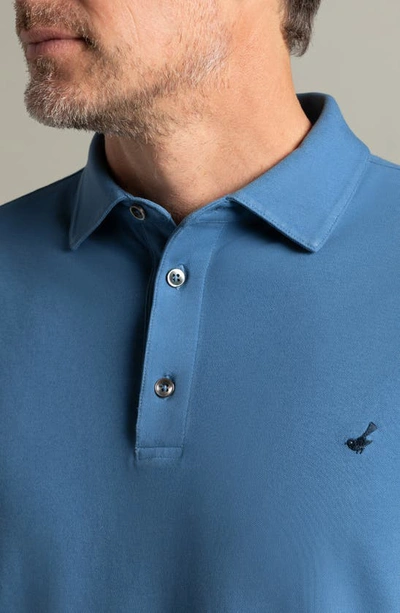 Shop Hypernatural El Capitán Classic Fit Supima® Cotton Blend Piqué Golf Polo In Blue Whale