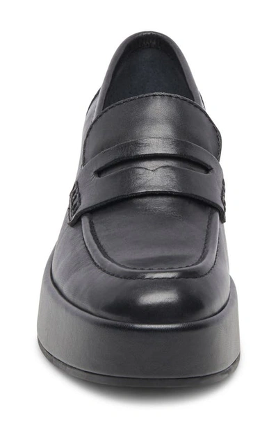 Shop Dolce Vita Yanni Platform Penny Loafer In Black Leather
