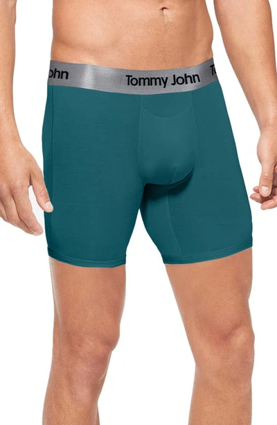 Shop Tommy John Second Skin 6-inch Boxer Briefs In Mediterranea