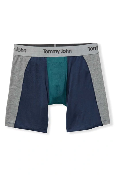 Shop Tommy John Second Skin 6-inch Boxer Briefs In Mediterranean