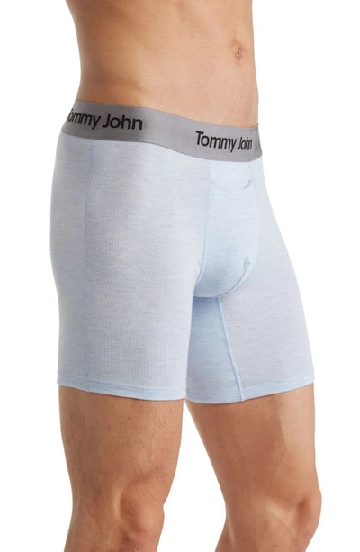 Shop Tommy John Second Skin 6-inch Boxer Briefs In Crystal Blue Heather