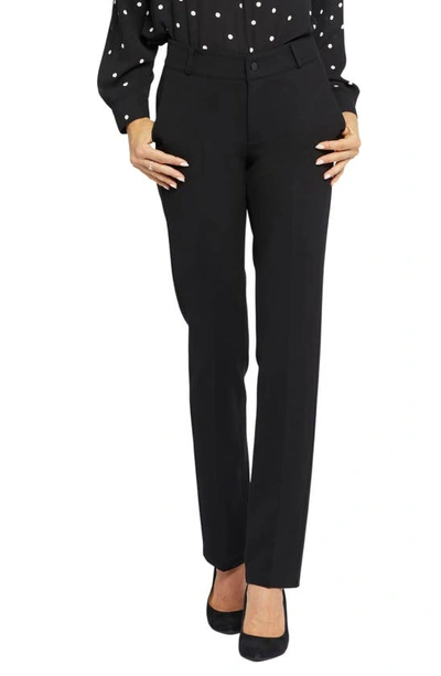 Nydj Marilyn Straight-leg Jeans In Black