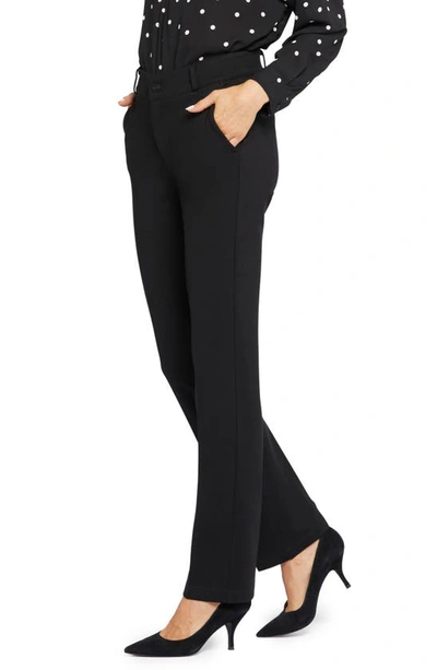 Nydj Marilyn Straight-leg Jeans In Black