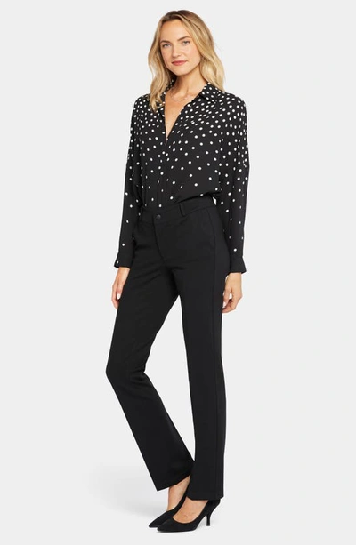 Nydj Marilyn Straight-leg Jeans In Black
