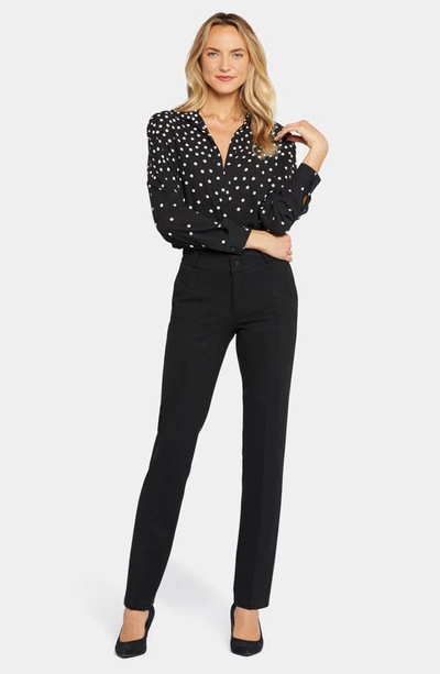 Nydj Marilyn Straight-leg Jeans In Black