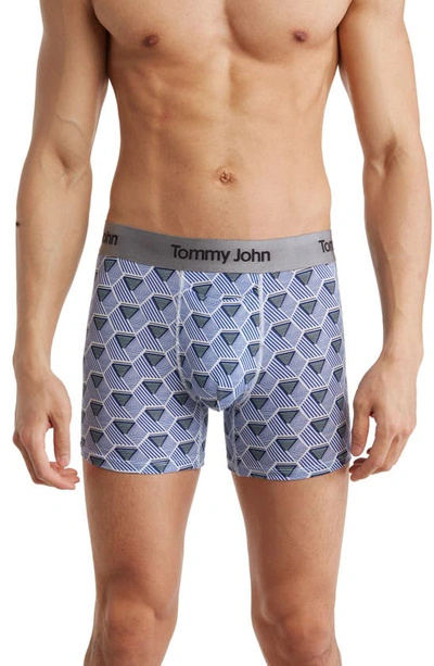 Shop Tommy John Second Skin Boxer Briefs In Crystal Blue Hex