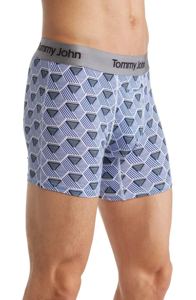 Shop Tommy John Second Skin Boxer Briefs In Crystal Blue Hex