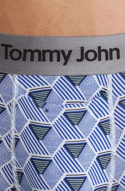 Shop Tommy John Second Skin Boxer Briefs In Crystal Blue Hex