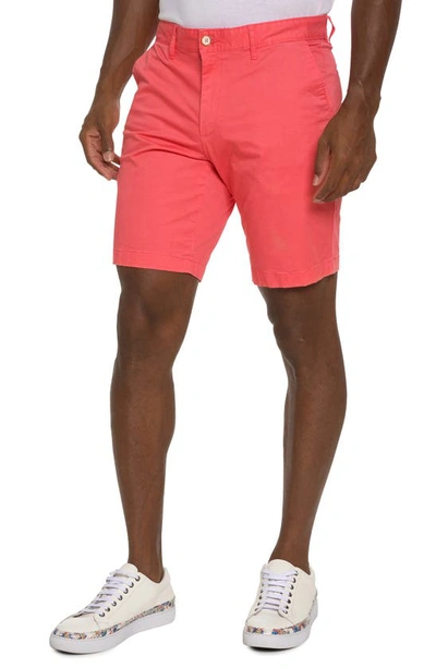 Shop Robert Graham Lonestar Stretch Cotton Shorts In Coral