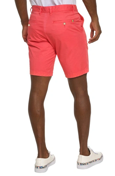 Shop Robert Graham Lonestar Stretch Cotton Shorts In Coral