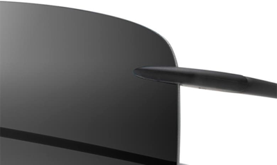 Maui Jim Hema 62mm Polarized Rectangular Sunglasses In Matte Grey