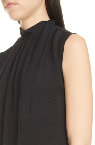 Shop Givenchy Lavaliere 4g Jacquard Sleeveless Dress In Black