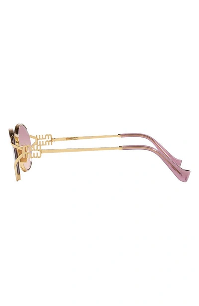 Shop Miu Miu 54mm Gradient Oval Sunglasses In Gold