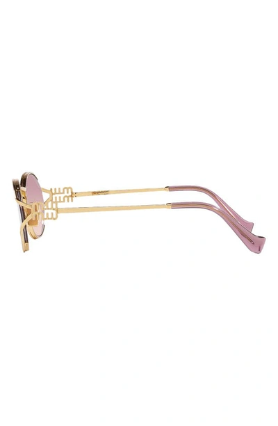 Miu Miu 54mm Gradient Oval Sunglasses In Gold