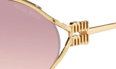 Shop Miu Miu 54mm Gradient Oval Sunglasses In Gold