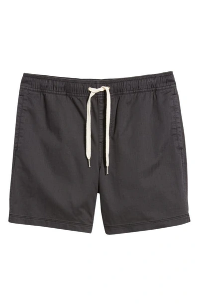 Shop Rails Cruz Stretch Cotton Drawstring Shorts In Washed Black