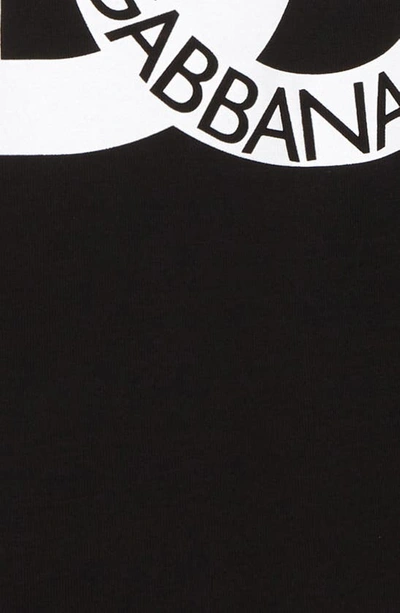 Shop Dolce & Gabbana Kids' Dg Logo Cotton Graphic Tee In Black