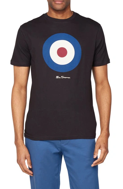 Shop Ben Sherman Target Organic Cotton Graphic T-shirt In Black